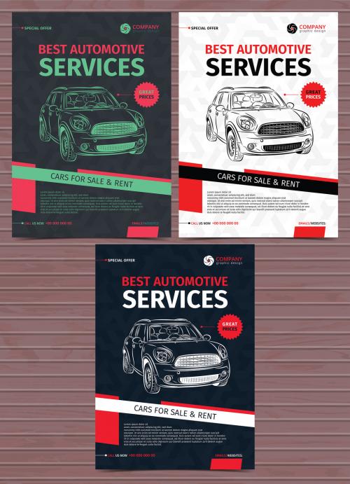 Adobe Stock - Automotive Services Flyer Layouts 8 - 169854268