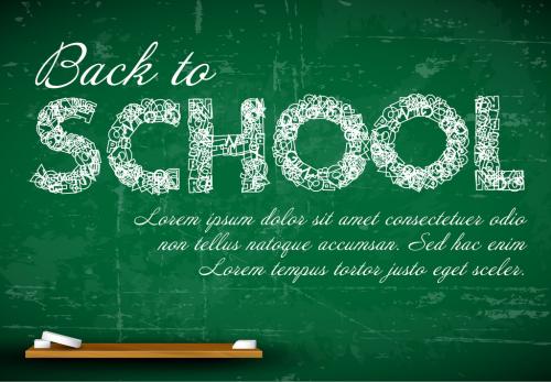 Adobe Stock - Back to School Chalkboard Card Layout - 171367314