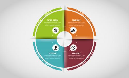 Adobe Stock - Four Section Circle Infographic 4 - 174064730