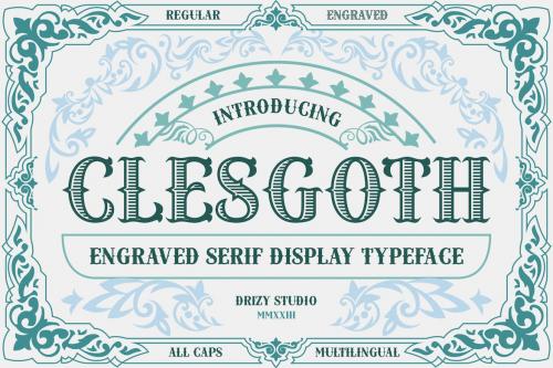 Clesgoth - Serif Engraved Font