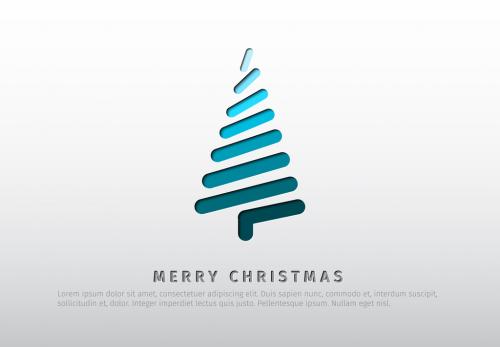 Adobe Stock - Christmas Card with Modern-Style Christmas Tree - 177844667