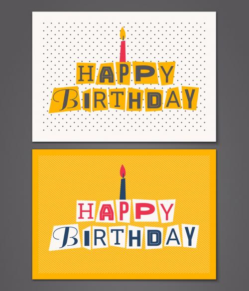 Adobe Stock - Birthday Card Set - 178398024