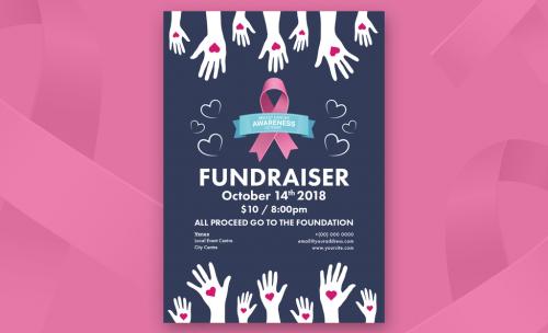 Adobe Stock - Breast Cancer Awareness Poster Layout 06 - 182767129