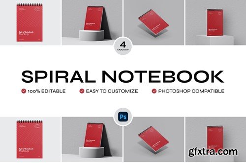 Spiral Book Notepad Cover Mockups WLY2V2F