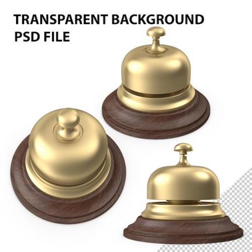 Premium PSD | Service reception bell png Premium PSD