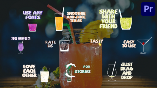 Videohive - Smoothie And Juice Titles for Premiere Pro - 48453244