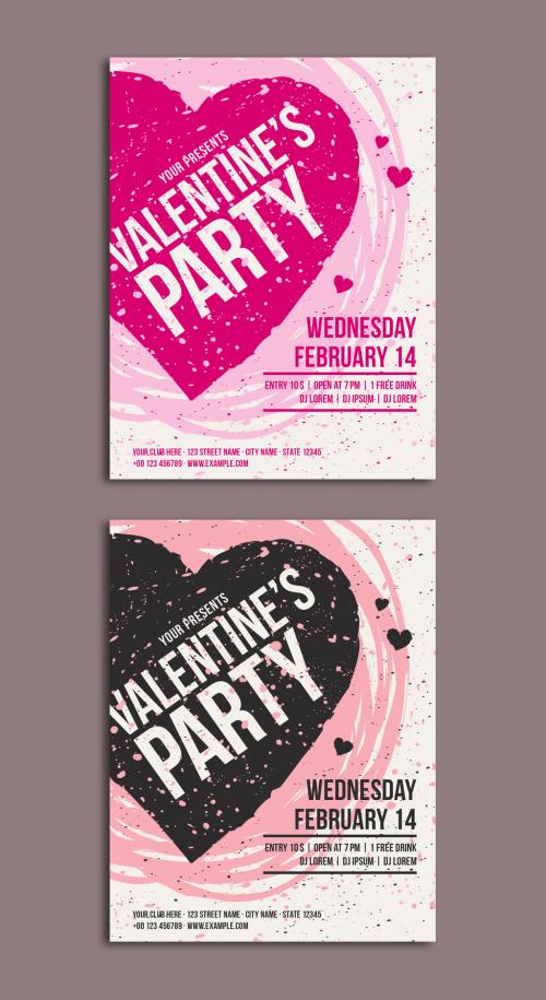 Adobe Stock - Valentine's Day Party Flyer - 186764439