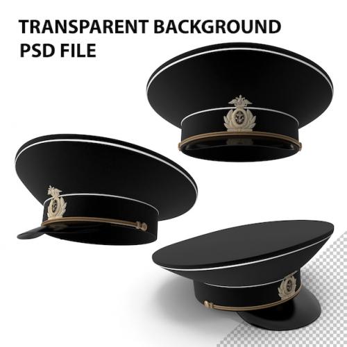 Premium PSD | Navy captains hat png Premium PSD