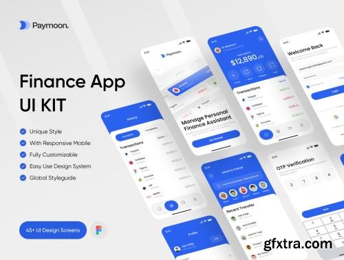Paymoon - Finance App UI KIT Ui8.net