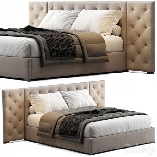 Modena Fabric Diamond-Tufted Extended Bed