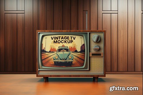 Vintage TV Mockup QXT44ZH