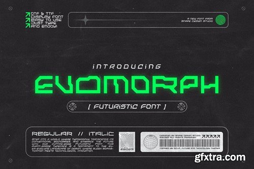 Evomorph - Futuristic Font J82AJUU