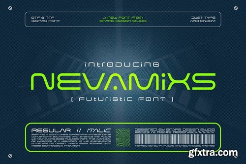 Nevamixs - Futuristic Font J86VSV8