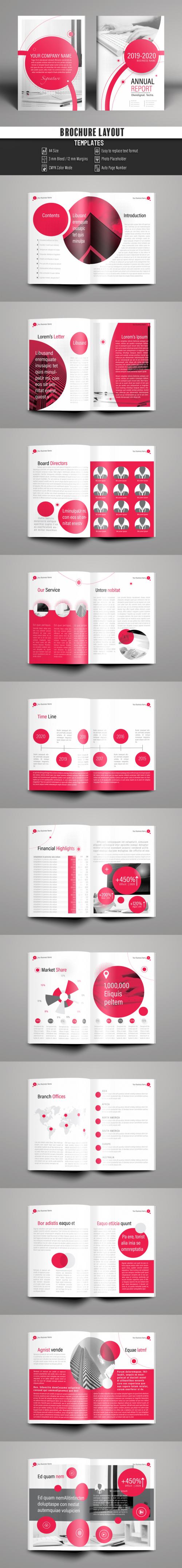 Adobe Stock - Red and White Annual Report Layout 1 - 191069956