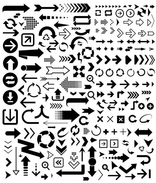 Adobe Stock - Arrows and Icons Set - 191551152