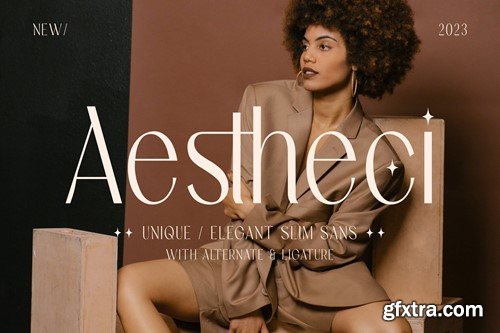 Aestheci - Unique and Elegant Slim Sans 6WJW52X
