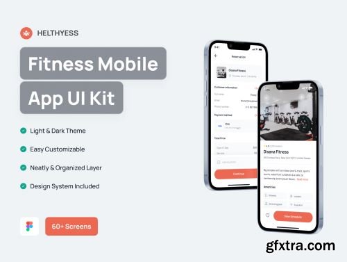 Helthyess - Fitness Mobile App UI Kit Ui8.net