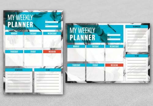 Adobe Stock - Weekly Business Planner Layout - 201931059