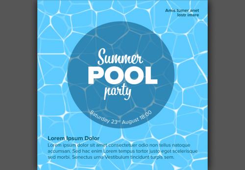 Adobe Stock - Pool Party Invitation Card Layout - 204979029