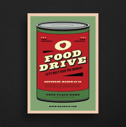 Adobe Stock - Food Drive Event Flyer Layout - 206257200
