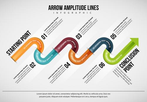 Adobe Stock - Zig-Zag Arrow Infographic - 208830386