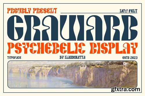 Graviard - Psychedelic Display Font 6ZTPPGY