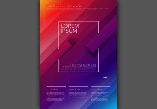 Adobe Stock - Blocky Color Gradient Digital Poster Layout - 209256249