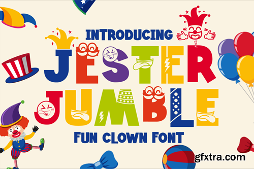 Jester Jumble - Fun Clown Font HURDKWL