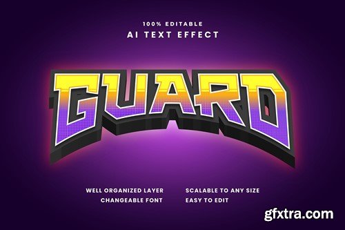 Guard Text Effect LLXASJ4
