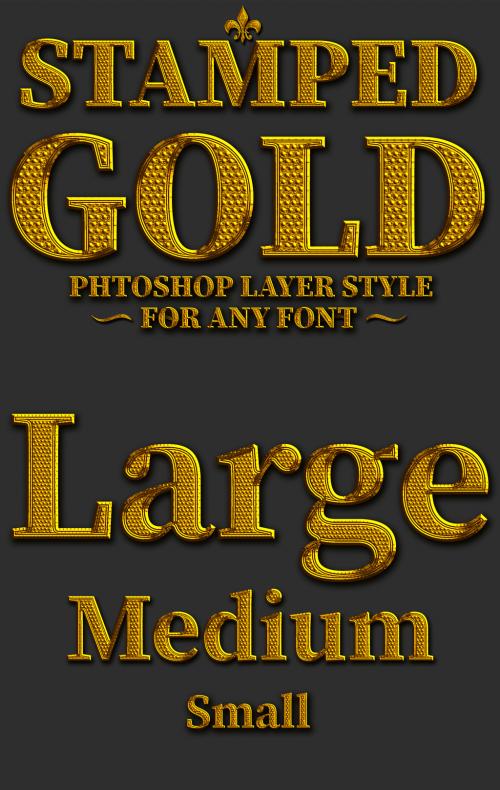 Adobe Stock - Stamped Gold Text Style - 212816956