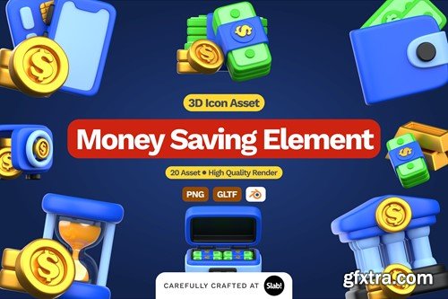 3D Money Saving Illustration 6N5CVCY