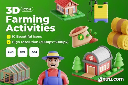 Farming Activities V.1 - 3D Icon Set 5ZPDMHM