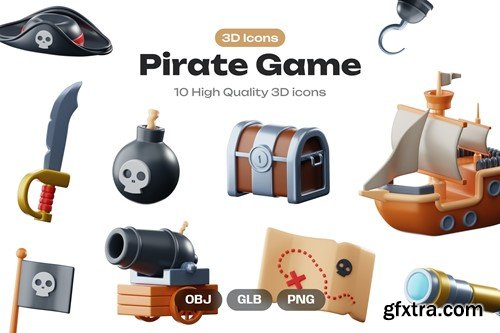Pirates Game 3D Icons JVWGCVG