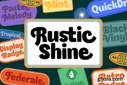 Rustic Shine - Retro Display Font T5DX74Z