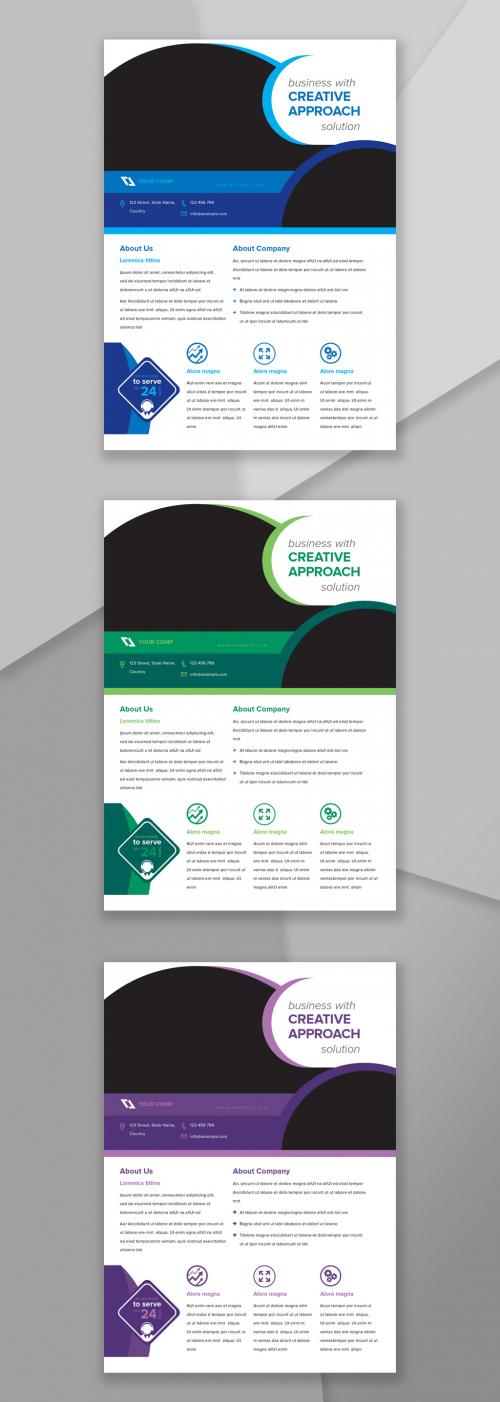 Adobe Stock - Flyer Layout with Circular Elements - 215835458