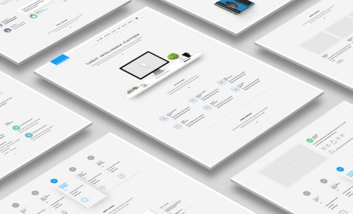 Adobe Stock - Website Layout with Illustrated Icons - 216877917