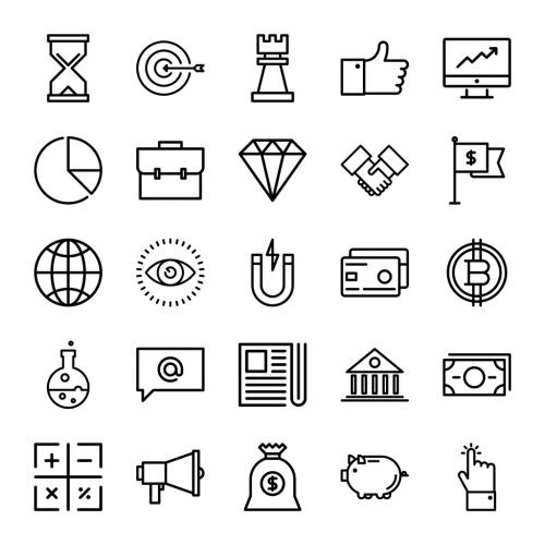 Adobe Stock - 25 Business and Finance Icons - 216895299