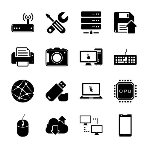 Adobe Stock - 16 Technology and Hardware Icons - 217057639