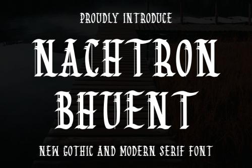 NACHTRON BHUENT - Gothic Font