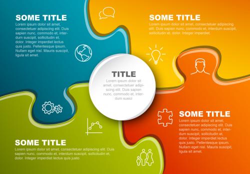 Adobe Stock - Puzzle Infographic Layout - 218093071