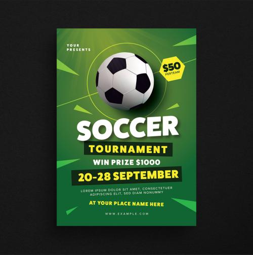 Adobe Stock - Soccer Tournament Flyer Layout - 218122810