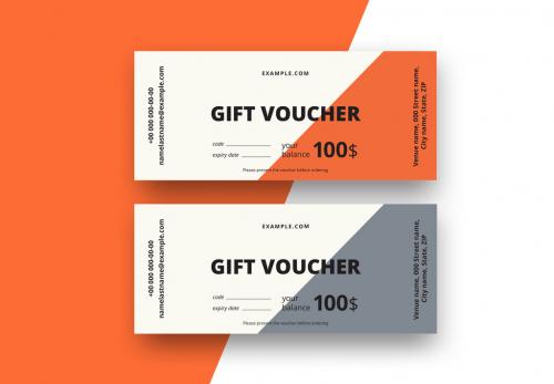 Adobe Stock - Abstract Gift Voucher Layout - 221302874