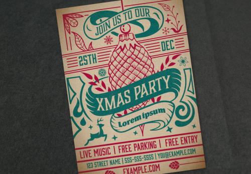 Adobe Stock - Christmas Party Invitation Layout - 223065564