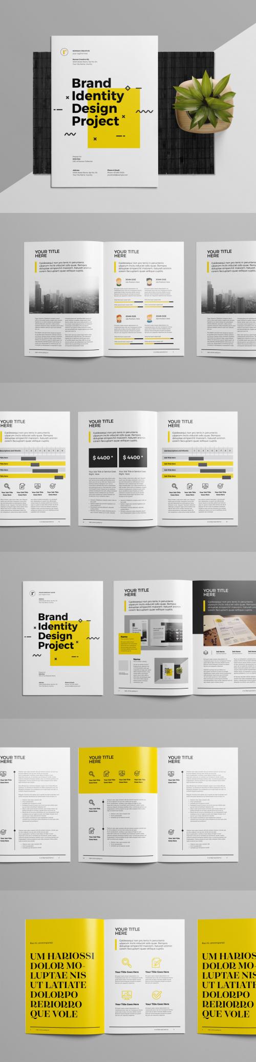 Adobe Stock - Brand Identity and Proposal Layout with Yellow Accents - 223606446