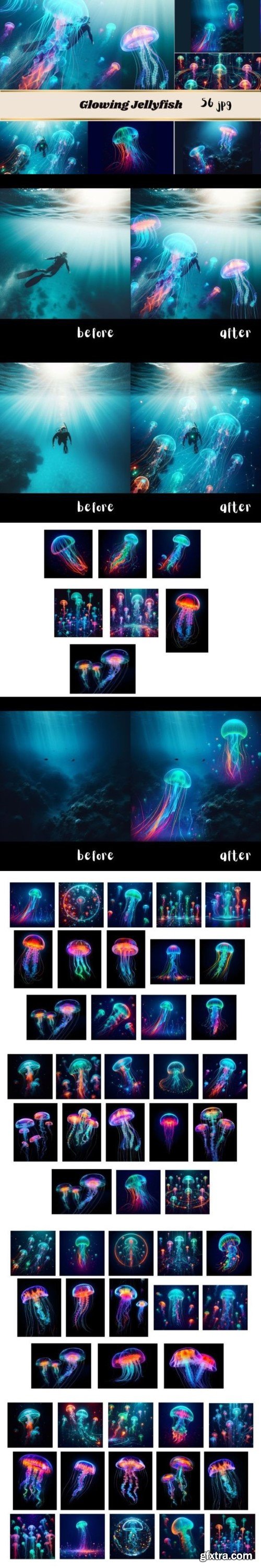 Cyberpunk Glowing Jellyfish