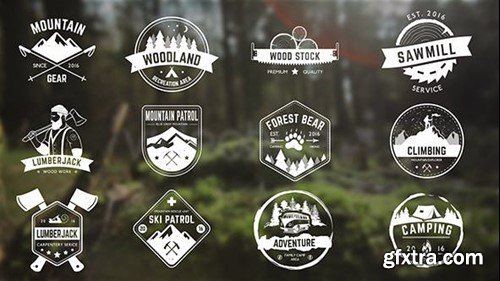 Videohive Mountains, Camping, Carpentry Badges 18416760