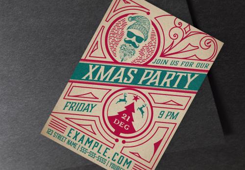 Adobe Stock - Christmas Party Flyer Layout - 224257105