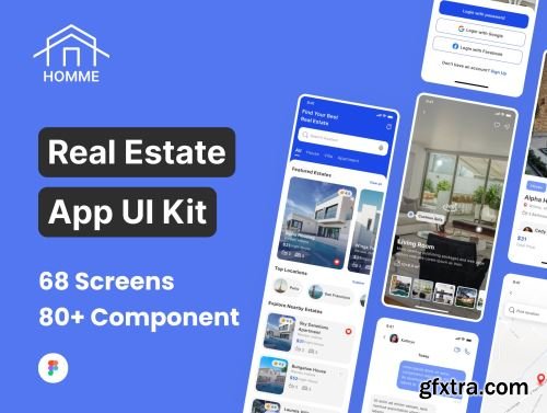 HOMME - Real Estate App UI Kit Ui8.net