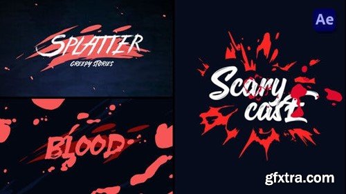 Videohive Horror Blood Splatter Opener [After Effects] 49002072
