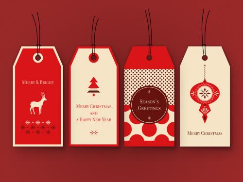 Adobe Stock - Christmas Gift Tag Set - 228172486